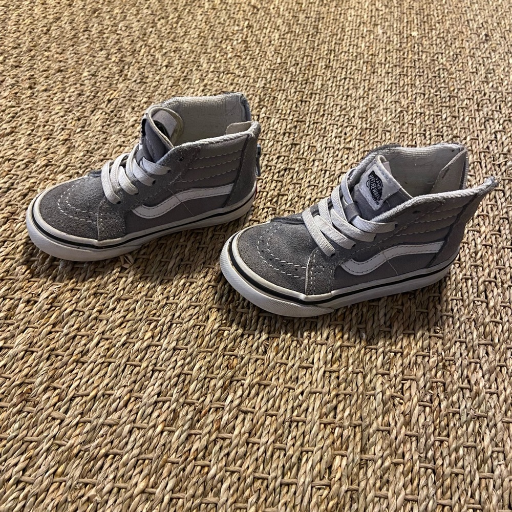 Vans Kids High-Top Sneakers - Gray 6.5